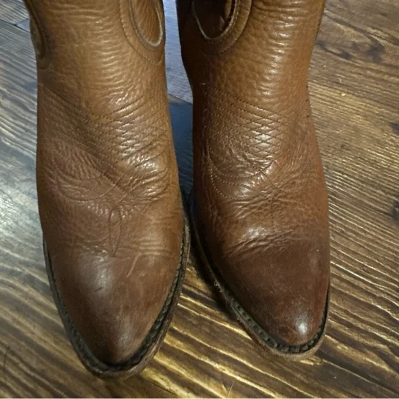 Frye Cowboy Boots Women Size 8.5 Brown Leather Heeled 8.5B - Picture 7 of 8